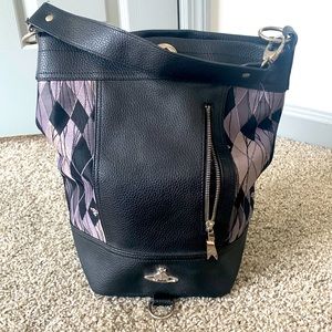 Vivienne Westwood Tartan Argyle Monograms Shoulder Bag